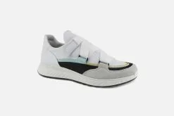 ECCO ST1 W STRAP GREY WHITE
